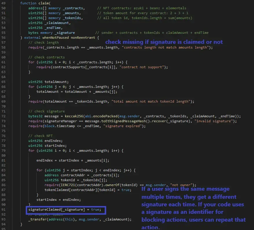 analysis of BEAN token contract