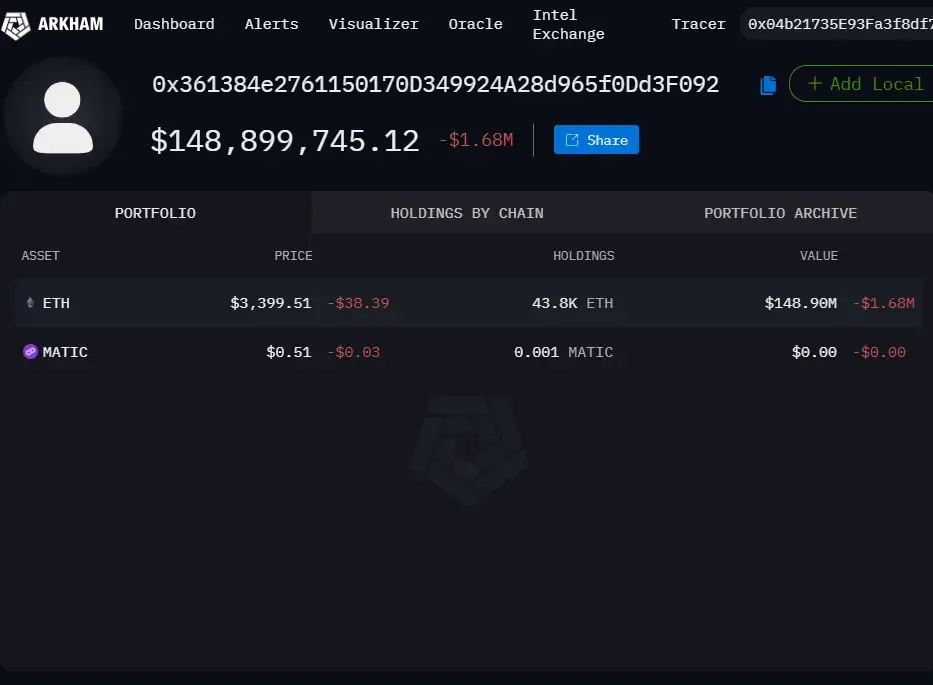 attacker wallet- wazirx hack